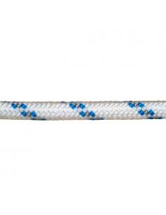 Cuerda Poliester Trenzada Blanco / Azul  5 mm. Bobina 200 m. - Imagen 1