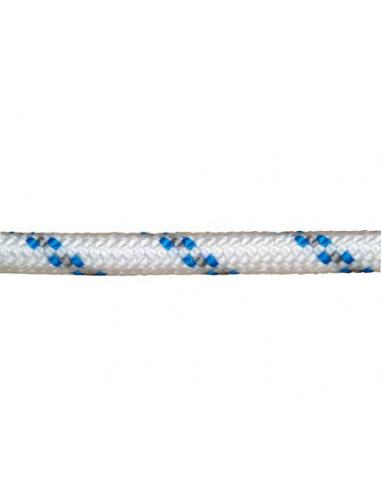 Cuerda Poliester Trenzada Blanco / Azul  5 mm. Bobina 200 m. - Imagen 1