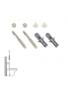 Kit Sanitario Fija Wc  6x80 mm. Inoxidable (2 Piezas) - Imagen 1