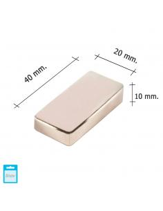 Iman Wolfpack Neodimio Rectangular 40x20x10 mm. (Blister 1 Pieza) - Imagen 1