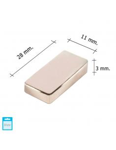 Iman Wolfpack Neodimio Rectangular 28x11x3 mm. (Blister 1 Pieza) - Imagen 1