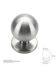 Pomo Puerta Esferico Color Inox Oryx - Imagen 1