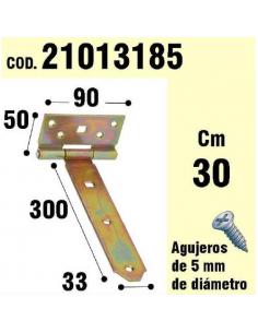 Soporte Para Madera Bisagra Bicromatado 300 mm. - Imagen 1