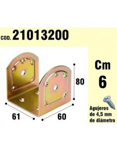 Soporte Para Madera Tipo "U"  Bicromatado 60 mm. - Imagen 1