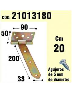 Soporte Para Madera Bisagra Bicromatado 200 mm. - Imagen 1