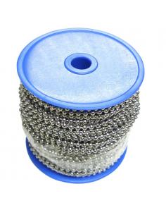 Cadena Bolas Laton Cromado 3,2 mm. Rollo 50 metros - Imagen 1