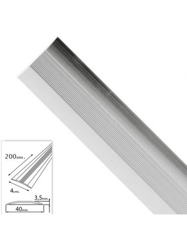 Tapajuntas Adhesivo Para Moquetas Aluminio Plata 200,0 cm. - Imagen 1