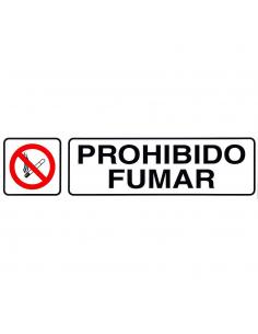 Rotulo Adhesivo 250x63 mm. Prohibido Fumar - Imagen 1