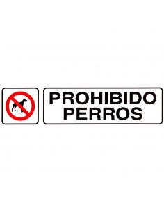 Rotulo Adhesivo 250x63 mm. Prohibido Perros - Imagen 1