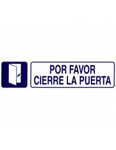 Rotulo Adhesivo 250x63 mm. Por Favor Cierre Puerta - Imagen 1