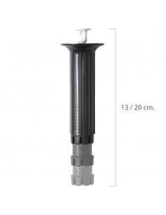 Pata Regulable Fija 13 / 20 cm. Negro - Imagen 1