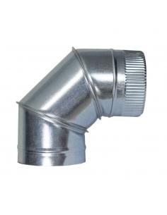Codo Estufa Galvanizado de 250 mm. 90° (0,8 mm.) - Imagen 1