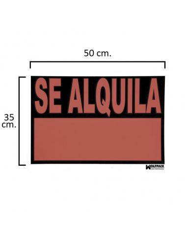Cartel Se Alquila  50x35 cm. - Imagen 1