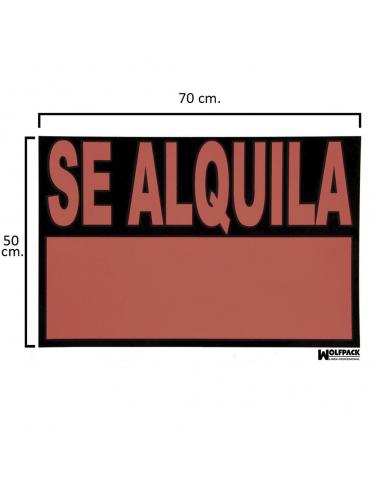 Cartel Se Alquila  70x50 cm. - Imagen 1