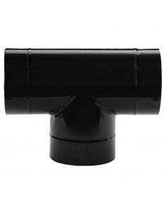 Te Estufa Negro Vitrificado 120 mm. 90° - Imagen 1