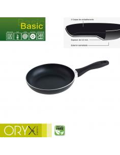 Oryx Sartén Aluminio Antiadherente Basic, Alta Resistencia, Apta Inducción, Libre PFOA, Diámetro 20 cm, Espesor 3 mm. - Imagen 1