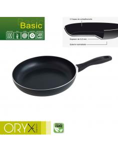 Oryx Sartén Aluminio Antiadherente Basic, Alta Resistencia, Apta Inducción, Libre PFOA, Diámetro 26 cm, Espesor 3 mm. - Imagen 1