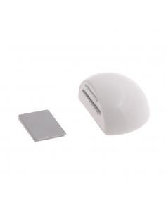 Tope Puerta Adhesivo con Imán Retenedor Blanco - Imagen 1