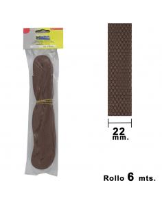 Cinta Persiana Wolfpack Marrón 22 mm. Rollo 6 Metros - Imagen 1